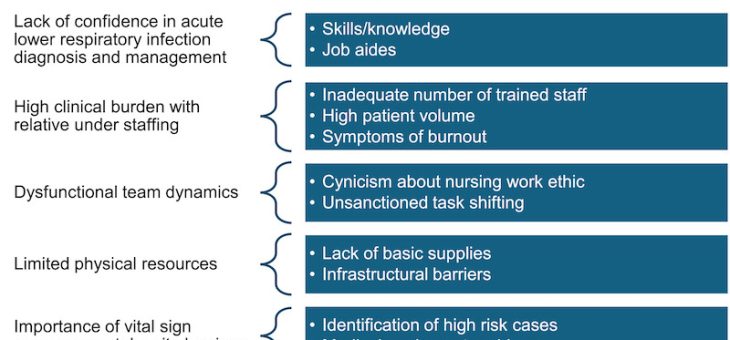 Healthcare worker reported barriers and potential facilitators of acute lower respiratory infection care deliver for children at Mchinji District Hospital in Malawi